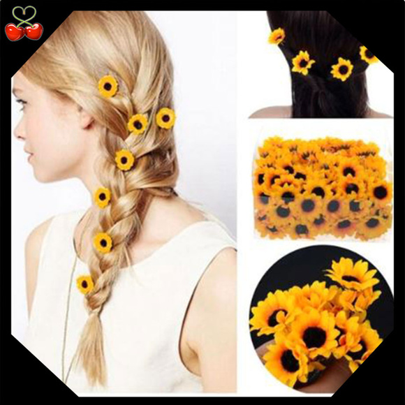 sunflower hair pins